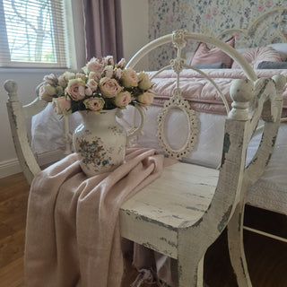 White Distressed Stool