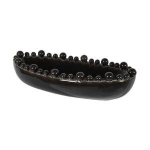 Black Oval Bobble Edged Bowl nationwide delivery www.lilybloom.ie