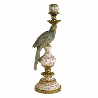 Amari Candle Holder – A beautifully designed candle holder featuring a delicate bird motif and a soft pastel color palette.  nationwide deivery www.lilybloom.ie