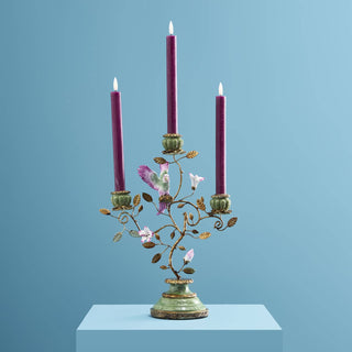 Green and Gold parrot Candleholder  wrens centrepiece candle nationwide delivery www.lilybloom.ie