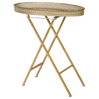 Distressed Oval Metal Tray Table occassional table nationwide delivery www.lilybloom.ie