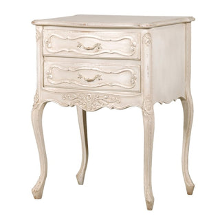 French Chic 2 Drawer Bedside Chest occassional table shabby chic nationwide delivery www.lilybloom.ie