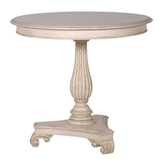 French Chic Pedestal Round Table occassional table distressed furniture shabby chic nationwide delivery www.lilybloom.ie