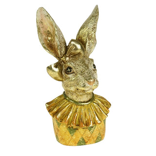 Golden Rabbit Bust Holly Easter decor home accessories nationwide deliveyr www.lilybloom.ie