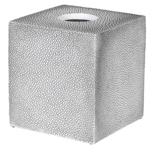 Grey Faux Shagreen Tissue Box nationwide delivery www.lilybloom.ie