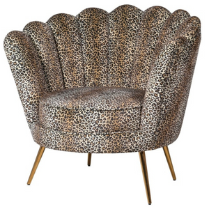 _Leopard Print Shell Chair nationwide delivery www.lilybloom.ie