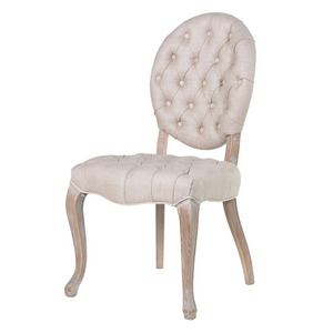 Linen Buttoned Dining Chair nationwide delivery www.lilybloom.ie