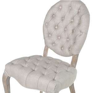 Linen Buttoned Dining Chair nationwide delivery www.lilybloom.ie