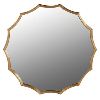 Luna Radiance Mirror from Lily Bloom—14-sided curved mirror with an elegant gold-edged frame, almost forming a circle. Available at www.lilybloom.ie and in-store at Lily Bloom Interiors, Gorey, Co. Wexford.