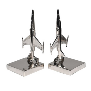 Nickel Aeroplane Bookends nationwide delivery www.lilybloom.ie