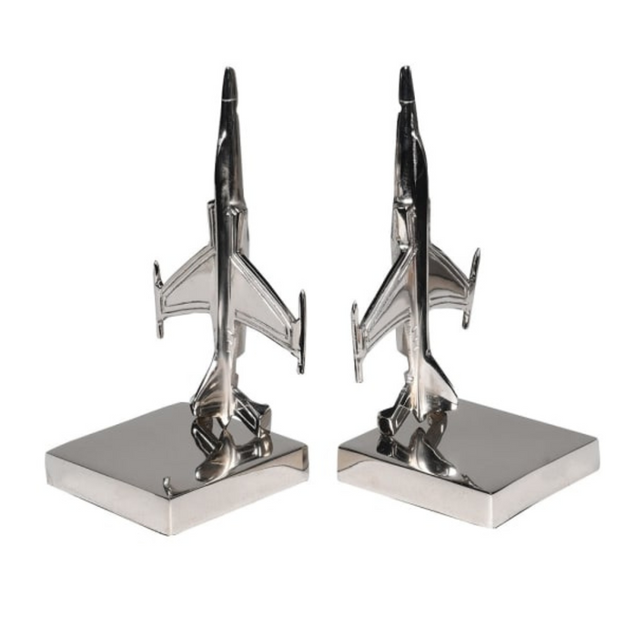 Nickel Aeroplane Bookends