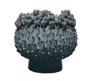 30cm wide blue coral vase