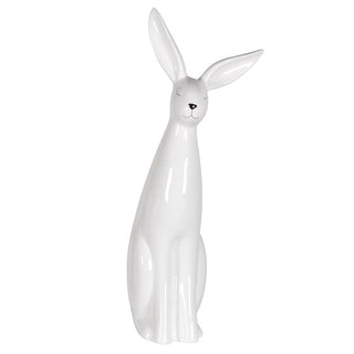 Rex Rabbit Ornament – White Ceramic open shelf styling Easter Bunny nationwide delivery www.lilybloom.ie