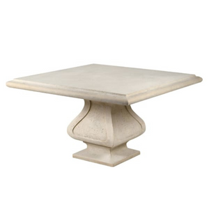 Roman Stone Square Garden Pedestal Table