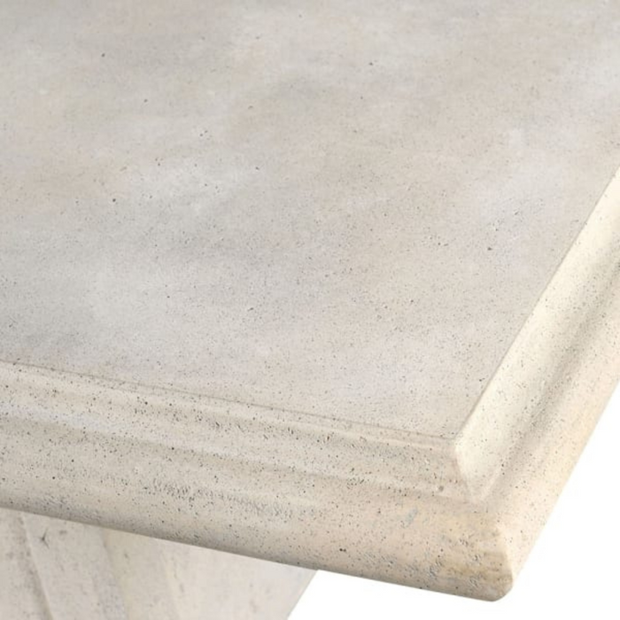 Roman Stone Square Garden Pedestal Table