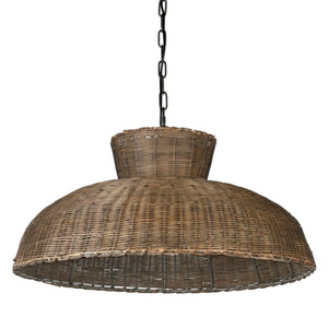 Round Rattan Ceiling Light