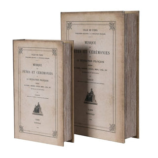 Set of 2 Musique 1899 Book Box Collection faux books open shelf styling nationwide delivery www.lilybloom.ie