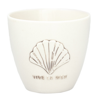 Vive la mer white latte cup  nationwide delivery www.lilybloom.ie