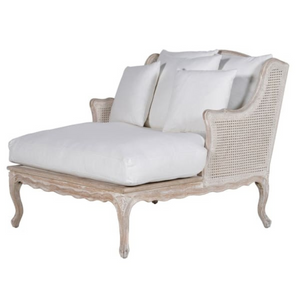 White Cotton Chaise Lounge