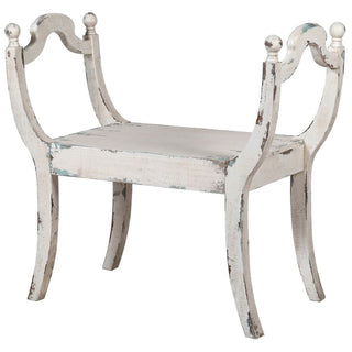 White Distressed Stool nationwide delivery ww.lilybloom.ie