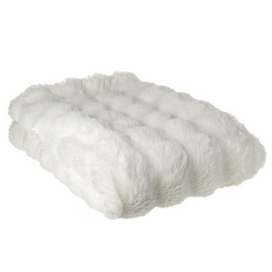 White Fur Throw nationwide delivery www.lilybloom.ie