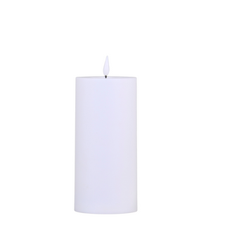 White Pillar Candle LED incl. battery Medium nationwide delivery www.lilybloom.ie