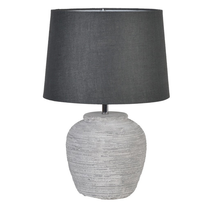 Distressed Stone Effect Lamp with Shade