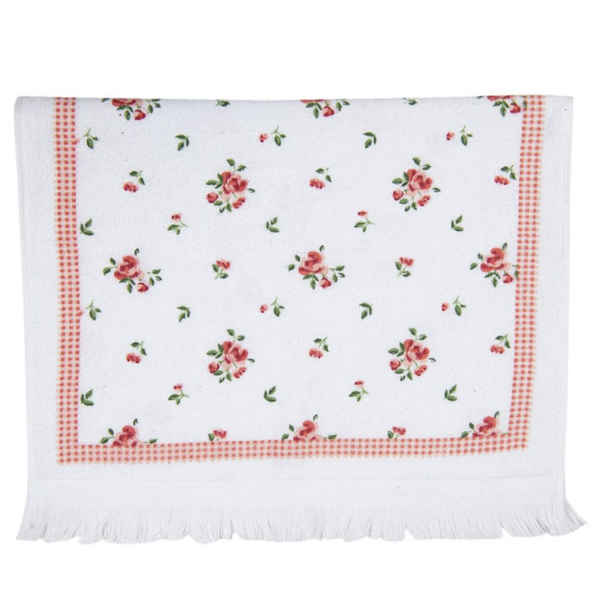 White Floral Guest Towel Lily Bloom Interiors